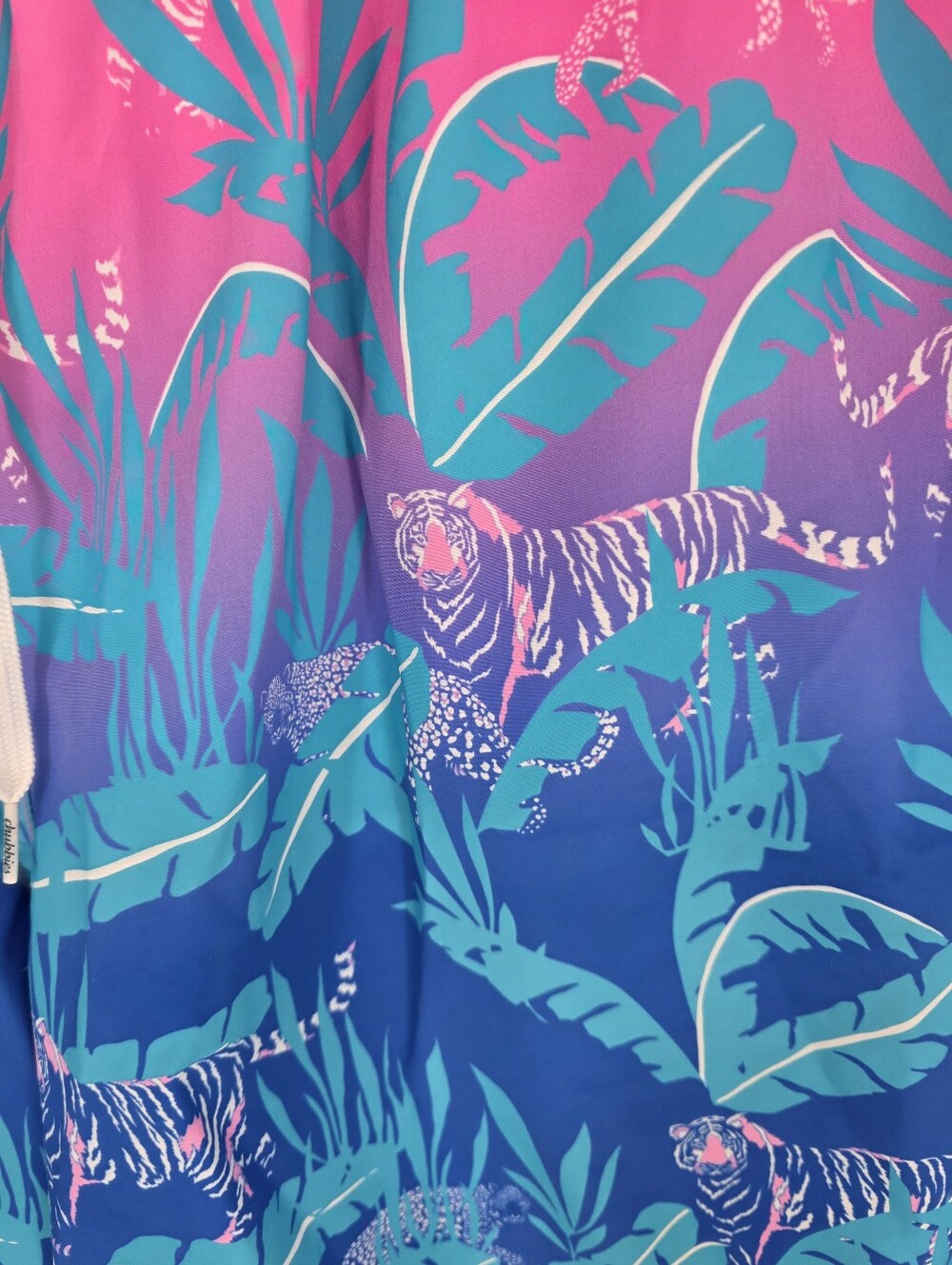 Chubbies Swim Trunks XXL 5.5" Inseam Tiger Jungle Print Pink Blue - Picture 3 of 9